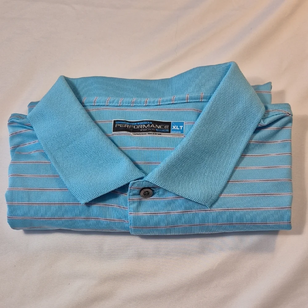 Roundtree & Yorke XLT Performance Golf Polo Short Sleeve Shirt Classic Style - Picture 12 of 16